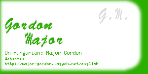 gordon major business card